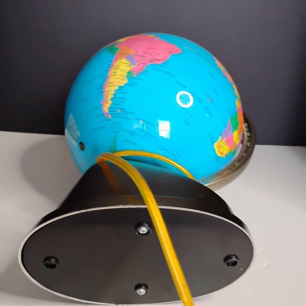 10" Illuminated Rotating Globe On Stand - Picture 10 of 13